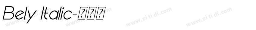Bely Italic字体转换